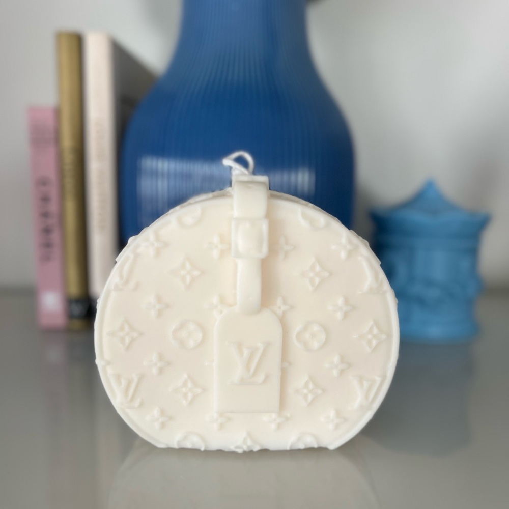 Luxury LV Monogrammed Bag White Scented Candle